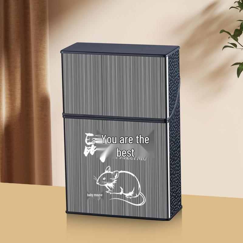 Large Capacity Creative ABS Plastic Cigarette Case - Pressure-Resistant and Moisture-Proof