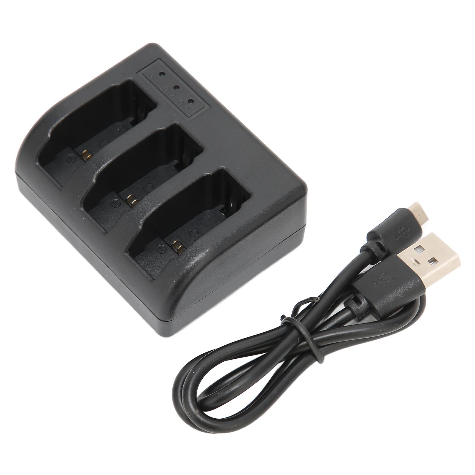 Camera Battery Charger Triple Slot Battery Charging Station for AHDBT‑501 601 701 Camera Battery