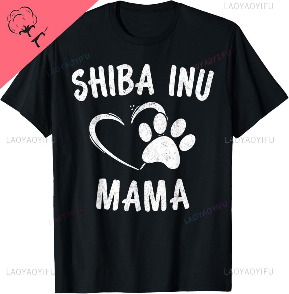Fun Shiba Inu Mama Gift Pet Lover Apparel Shibe Dog Mom TShirt Print on Demand Couple Mens Clothing Camiseta Hombre