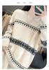 Mall-Stil Dicker Reiner Wollpullover für Damen - 100% Wolle Locker Gestrickt Vielseitiges Oberteil