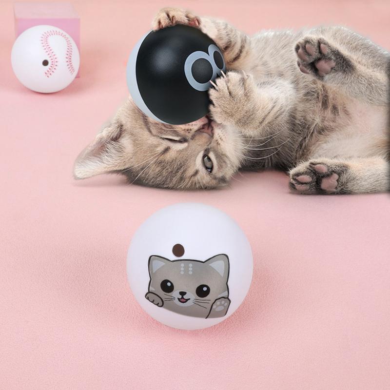 Cat Interactive Ball Training Kitten Electric Cat Ball Training Toy Kitten Touch Sounding Pet Squeak Toy Ball