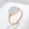 Full Shiny Natural Zircon Ring For Women Unique  Rose Gold  Color Mix Ethnic Bride Wedding Jewelry Best Gift