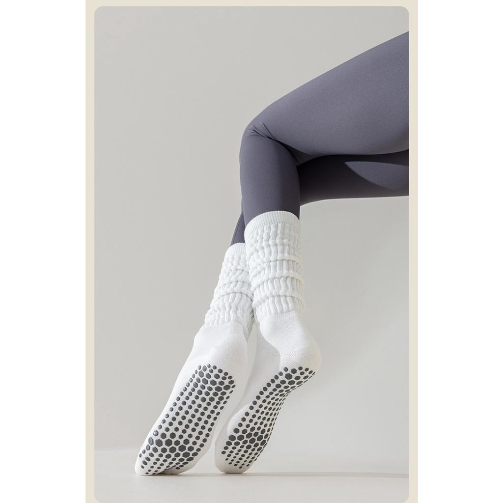 5-1 Perechi de Șosete Profesionale Anti-Alunecare pentru Yoga cu Ciorapi Extinși și Îngroșați Absorbți de Transpirație pentru Fitness, Pilates și Activități în Aer Liber
