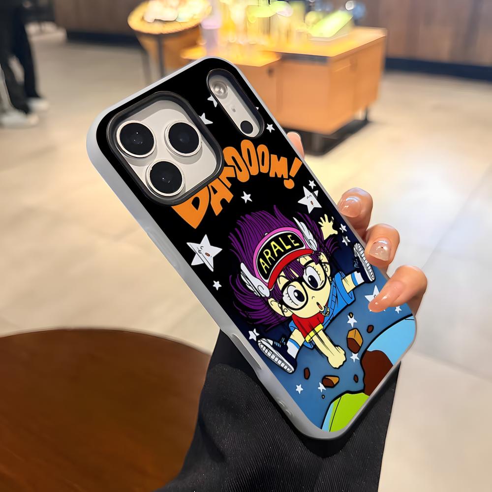 Dr-SlumpS-AraleS Phone Case For IPhone 17 Air 16 E 15 14 Plus 13 12 11 Pro Max Jelly 2 In 1 Protective Case