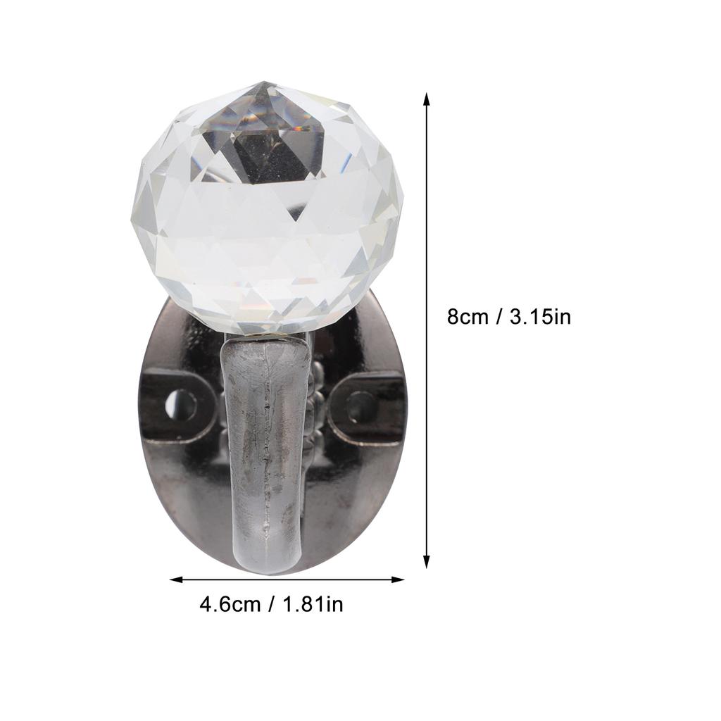2 st Zinklegering Kristall Gardinkrokar Kreativa Dekorativa Hushålls Gardintillbehör Badrum Omklädningsrum Hängare