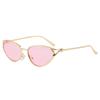Trendy fashion flat glasses marine sunshade sunglasses small frame round face square face metal full frame glasses
