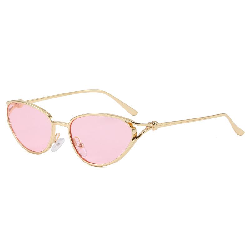 Trendy fashion flat glasses marine sunshade sunglasses small frame round face square face metal full frame glasses