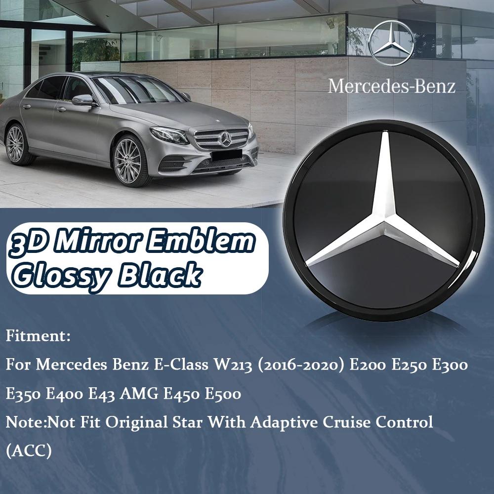 

Glossy Black Illuminated Star Badge Logo Front Grille LED Emblem White Light For Mercedes Benz E-Class W213 16-20 E250 E300 E350
