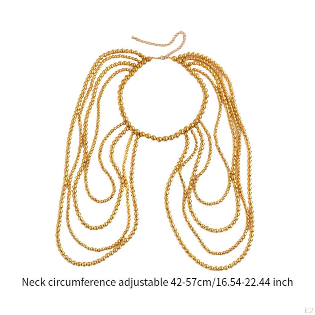 Corrente para o Corpo para Ombros, Joia com Design em Camadas de Contas