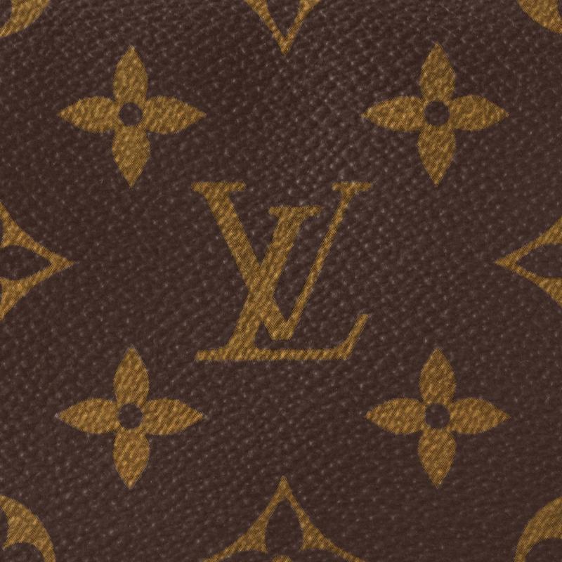 Louis Vuitton Necessaire em Lona Monograma com Acabamento em Couro Bolsa de Higiene Masculina Marrom Amarelo Fosco M46764