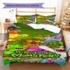 My Singing Monsters Pattern Bedding,Quilt Set Quilt Cover Pillowcase Home Birthday Gift (1 * Duvet Cover + 2 * Pillowcase, Without Core)