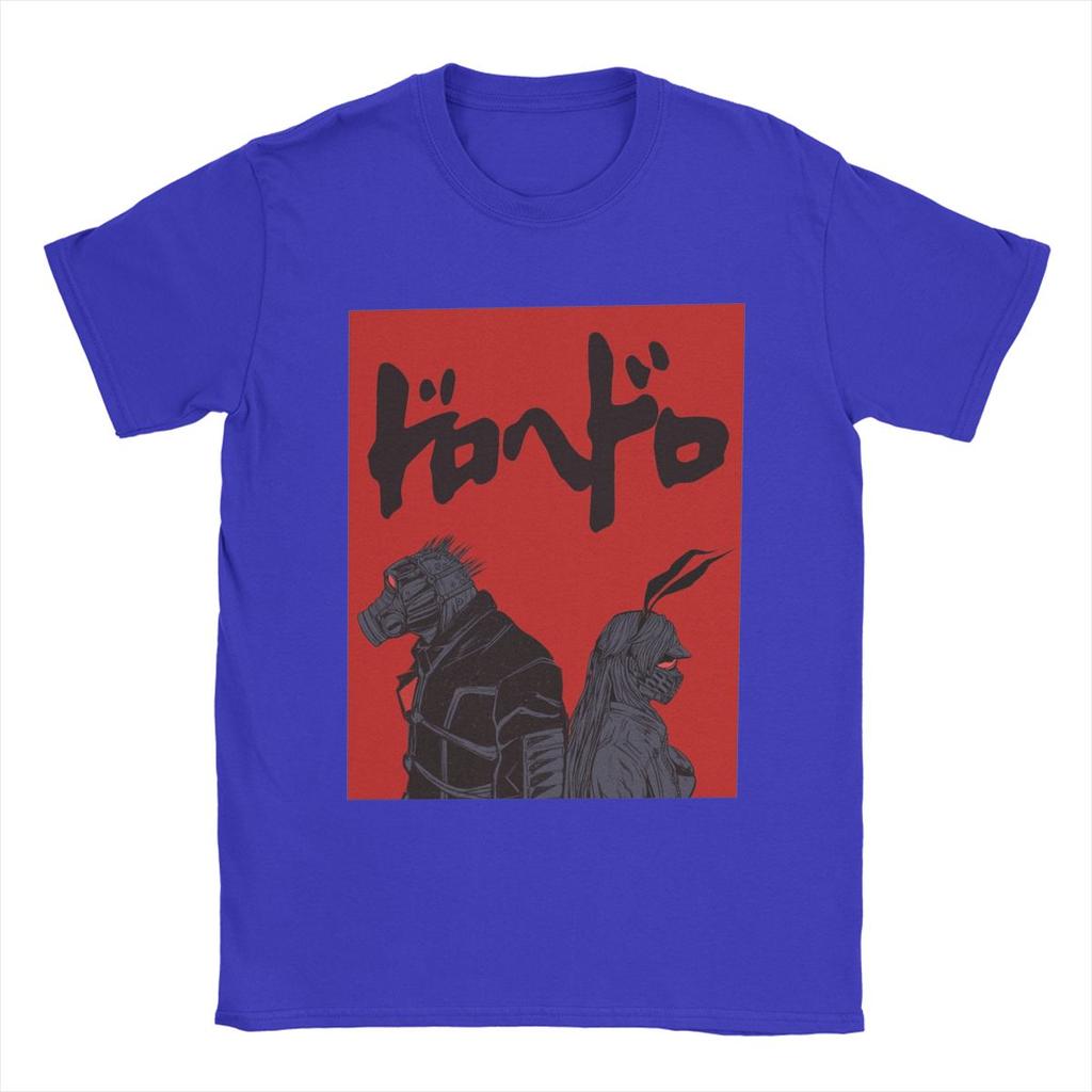 Dorohedoro Caiman And Nikaido Men T Shirts Anime Novelty Tees Short Sleeve Round Neck T-Shirt Pure Cotton Birthday Gift Clothes