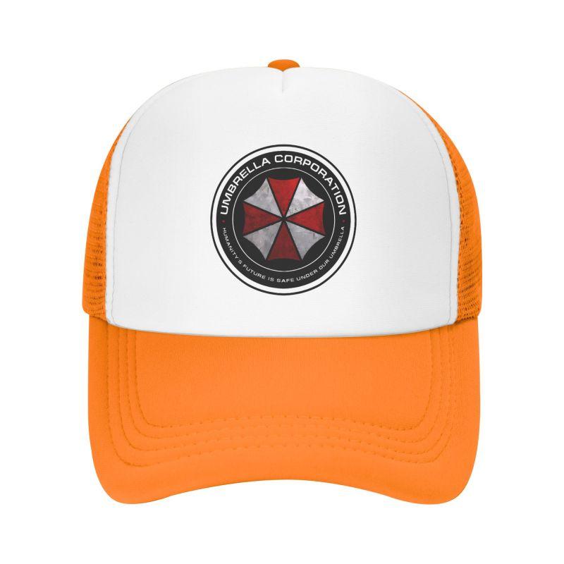 Umbrella Corporation Print Mesh Baseballkappen Unisex Hip Hop Verstellbare Snapback-Hüte Damen Herren Sommer Atmungsaktive Sonnenblenden Hüte