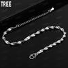 925 Sterling Silver Simple Sparkling Water Ripple Bracelet-Fashion Gift Jewelry