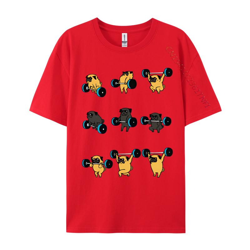 2024 New T Shirt Lifting Pugs Vintage Tshirt Men Cotton Tshirts Anime Printed Tee Shirts Oversized T Shirt Men S