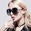 Sunglasses, Four-Leaf Clover Premium Sense Big Frame Ins Model Tide Shade