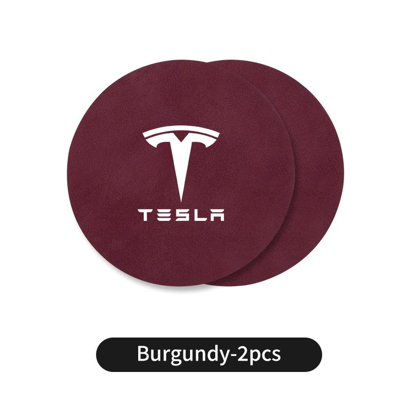 2PCS Car Valve Coaster Water Cup Holder Anti-slip Pad Mat For Tesla Model 3 Model S Model X Model Y Roadster Bonina Coil Juguete