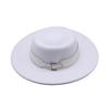 European and American fashion autumn and winter woolen top hat women, British retro temperament big-brimmed jazz hat women's concave felt hat