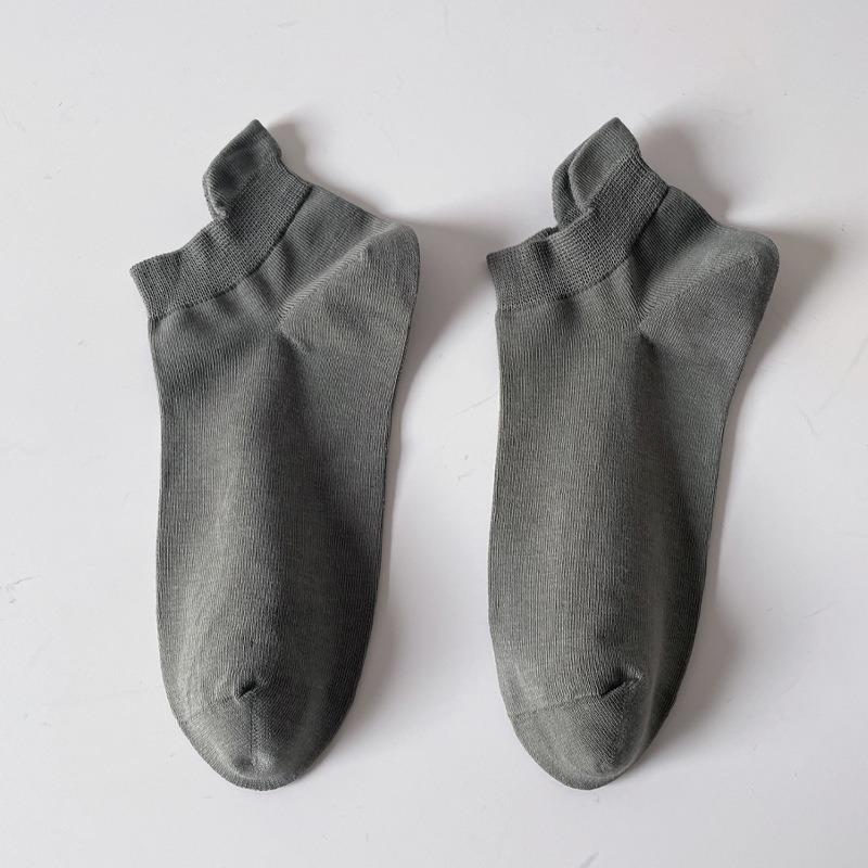 Men's Summer Pure Cotton Deodorant Sweat Absorbing Shallow Mouth Heel Boneless Socks