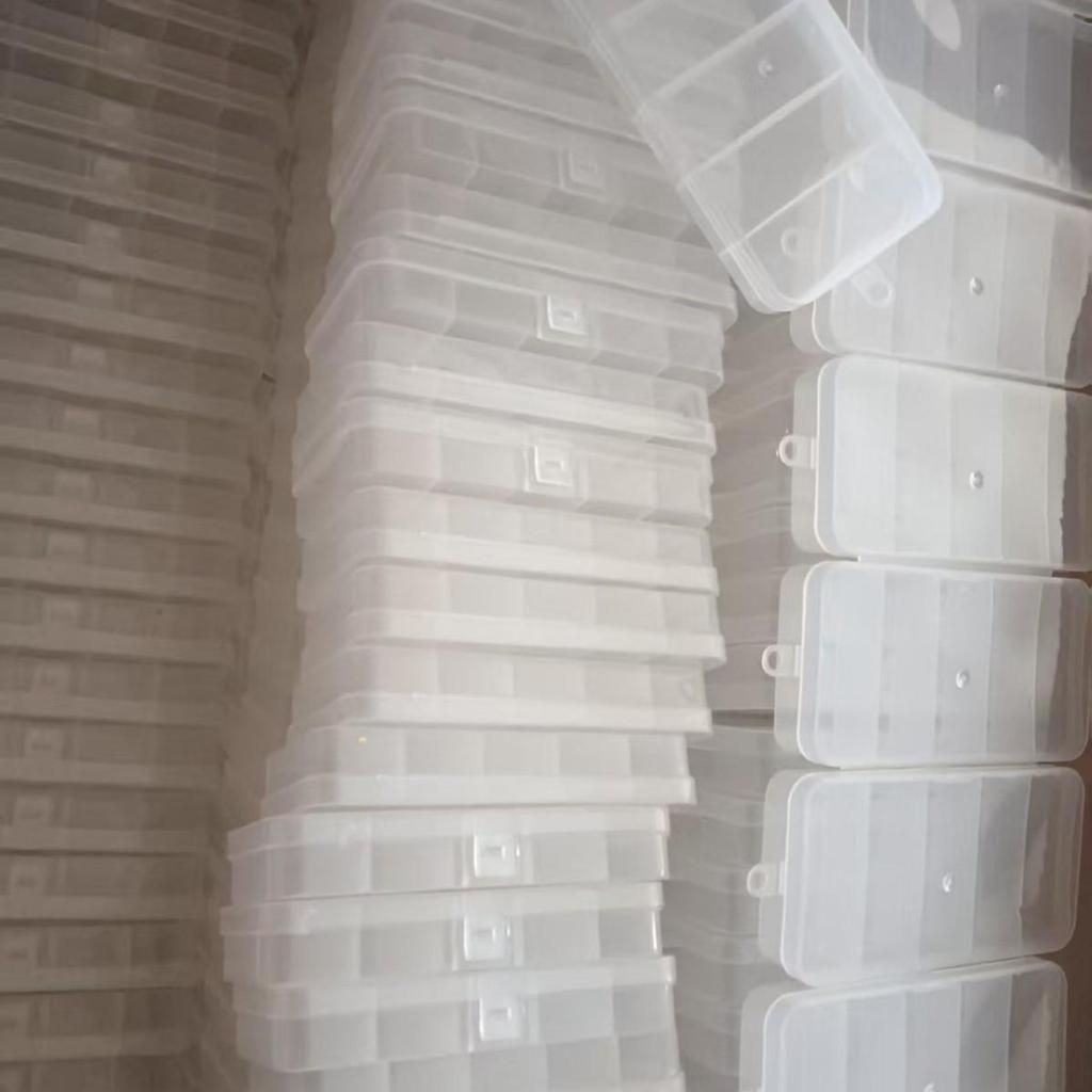 Clear Plastic Five-Compartment Fishing Tackle Box Set