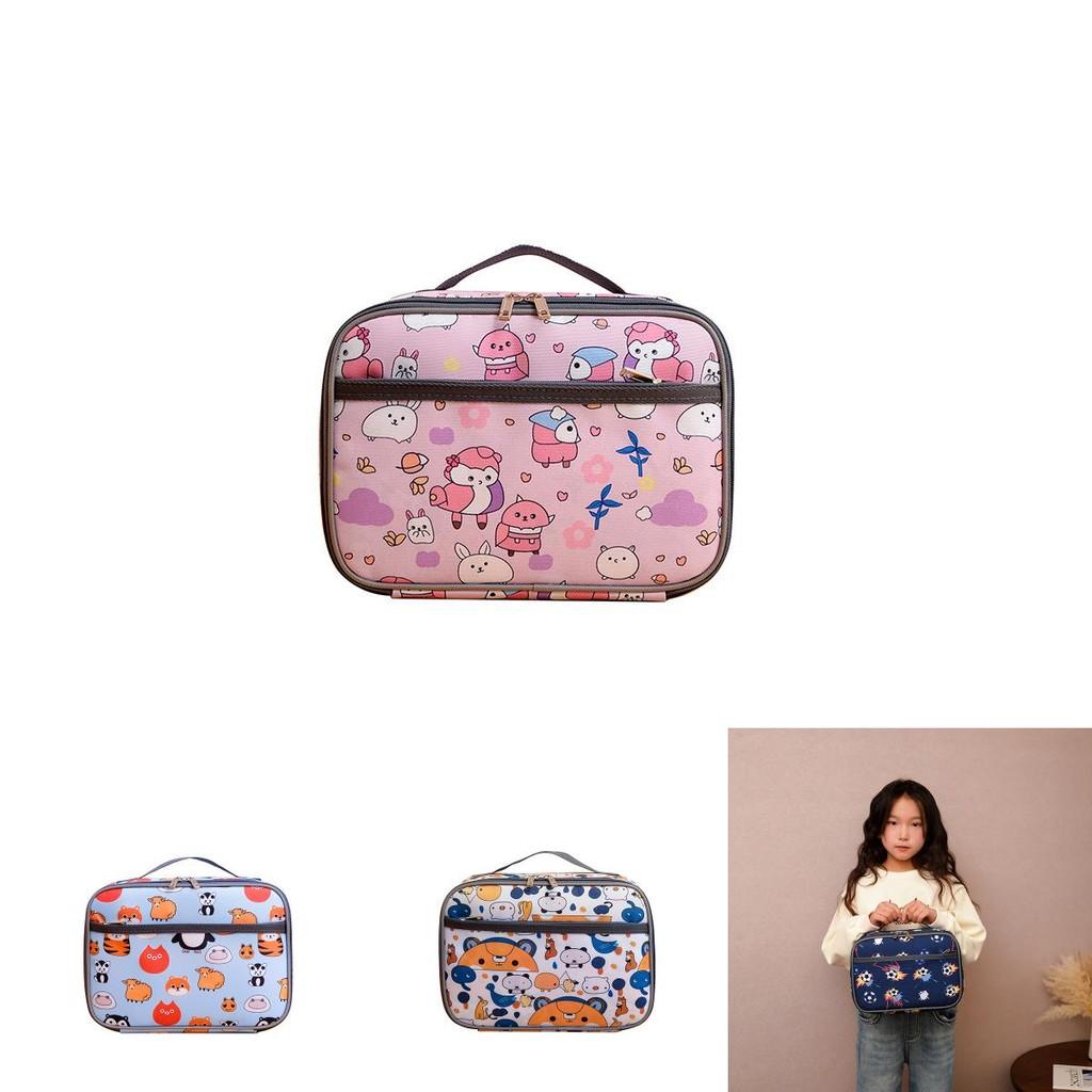 Dinosaur Pattern Lunch Box With Lightweight Anti Microbial Oxford Fabric For Elementary Students