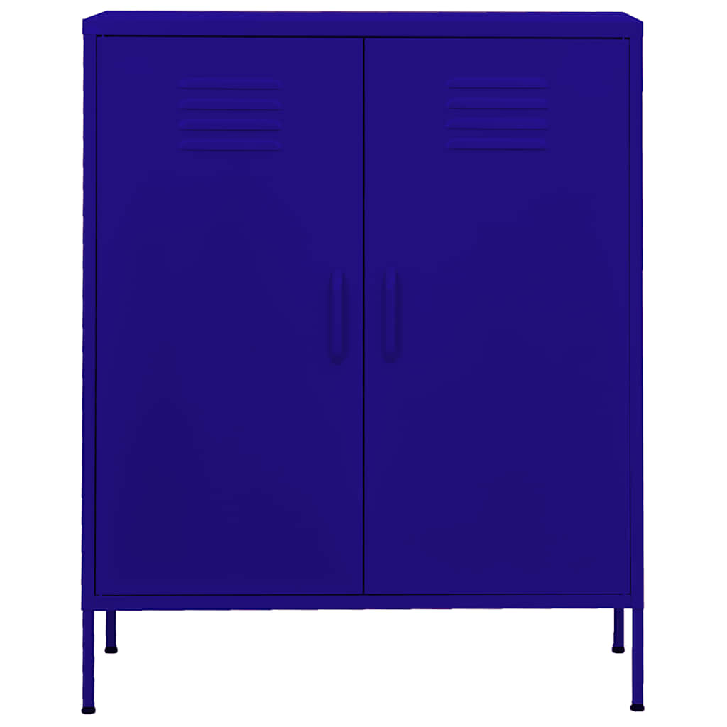 vidaXL Lagerschrank Marineblau 80x35x101,5 Cm Stahl