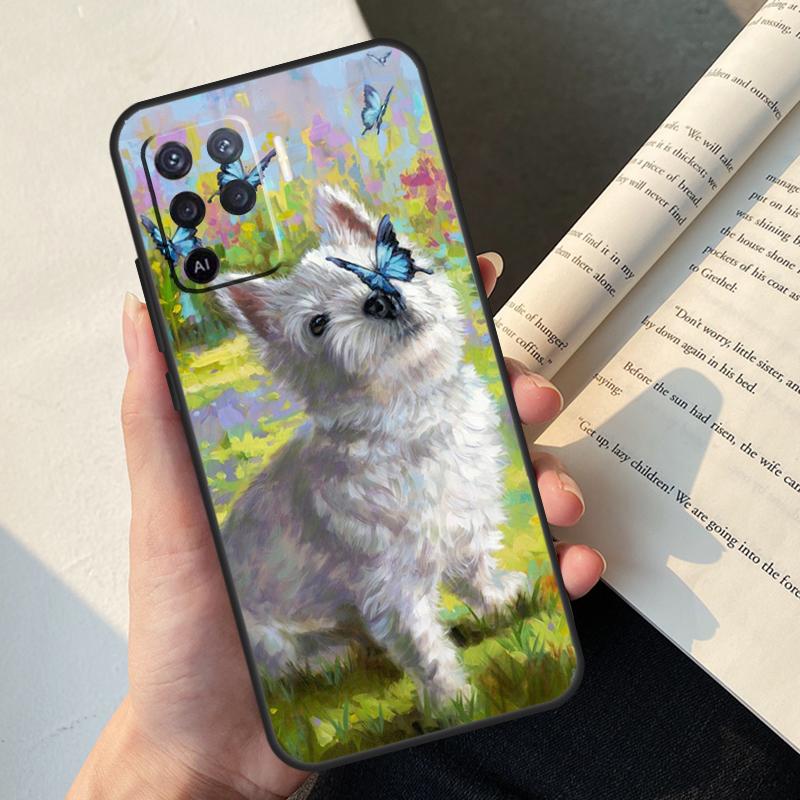 Westie Dog Case For Oppo A80 A60 A40 A78 A38 A18 A98 A58 A96 A76 A16 A94 A74 A54 A15 A17 A57 A77 A5 Pro