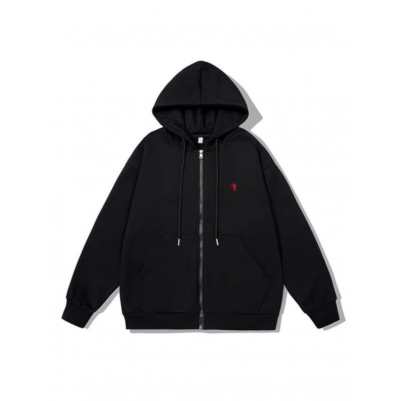Unisex lielizmēra ar rāvējslēdzēju pelēkā krāsā