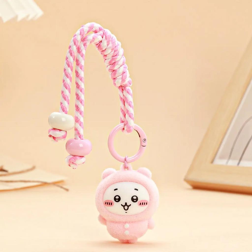 Cute Yellow Rabbit Plush Keychain 12Cm Soft Stuffed Animal Doll Kawaii Anime Fluffy Hanging Pendant Bag Backpack Decoration Gift