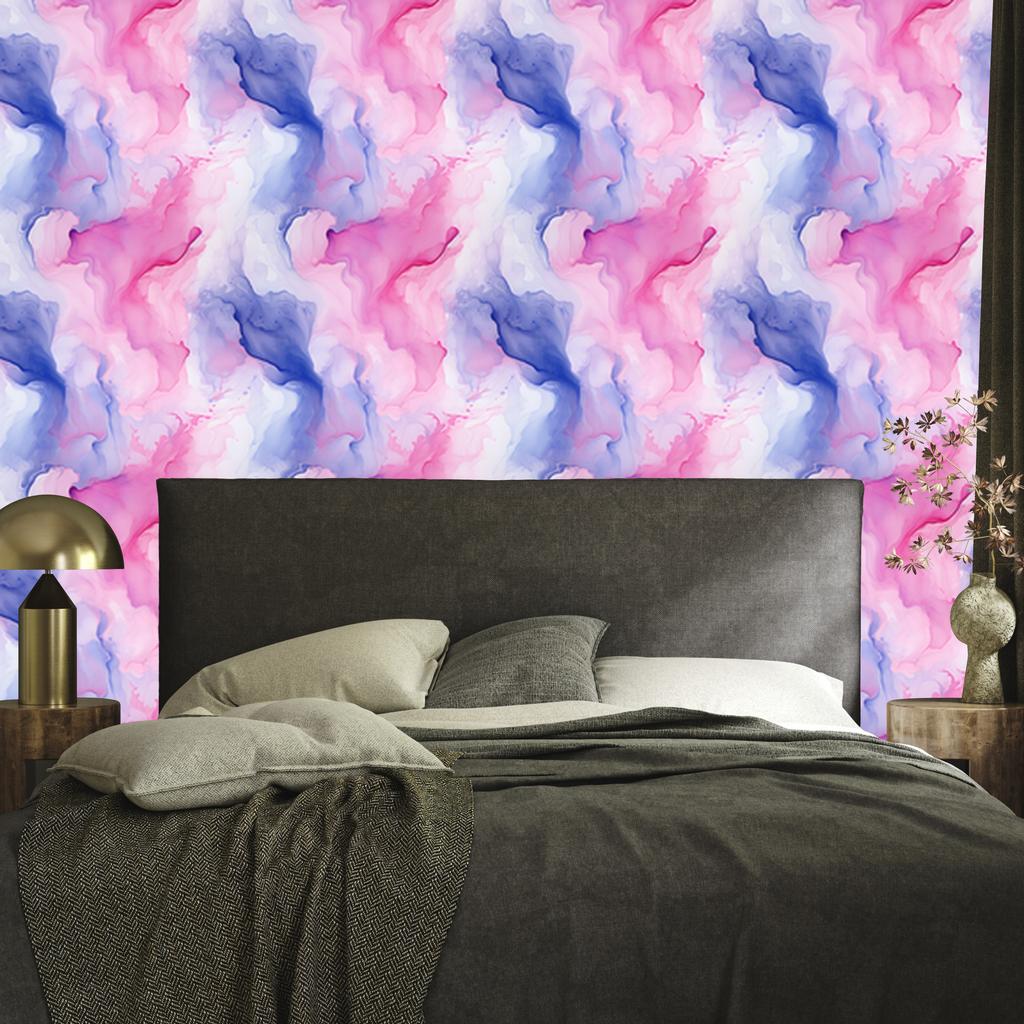 Wallpaper Pink and Purple Ink Powder Pink, Lavender Bottom 50x1000