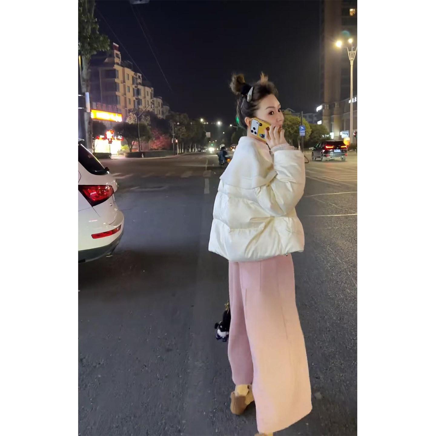 

Winter Fashion: Versatile Age-Reducing Loose Jacket & Slimming Wide-Leg Pants Set S [recommended for 40-47.5 kg]