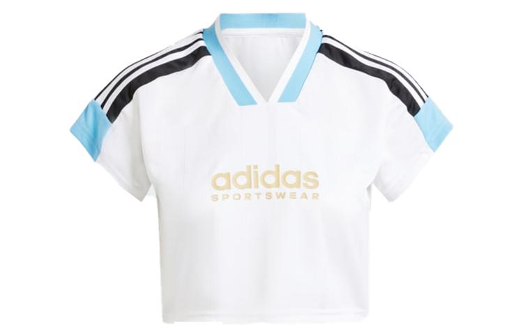 

Adidas Crop Tops Women s White V Neck Moderate IZ2083 XL
