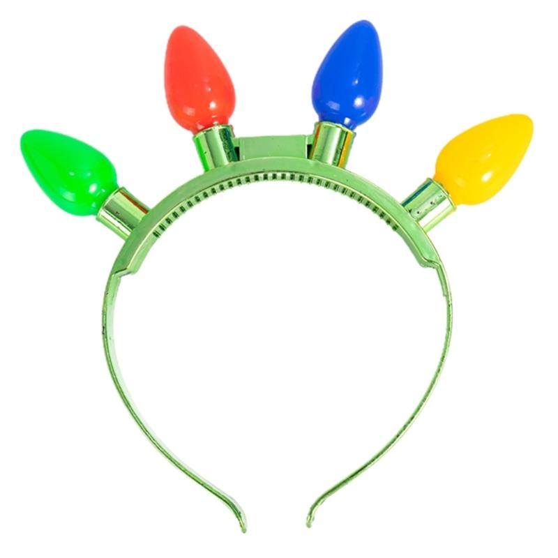 Cute Christmas LED Headband with Light Luminous Bulb Hair Hoop Novelty Party Headdress Headwear Party