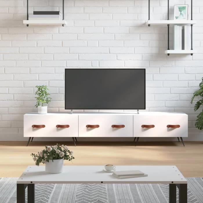 VidaXL TV Stand White 150x36x30 Cm Engineered Wood 829124