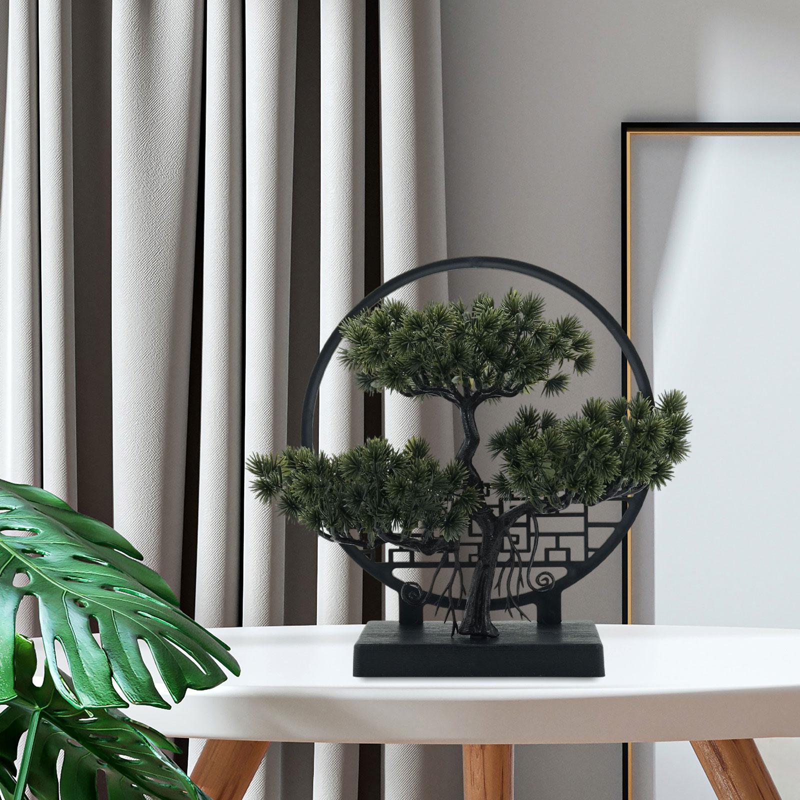 

Реалистичное искусственное дерево бонсай, комнатное искусственное растение, украшение для домашнего декора, офисной полки, гостевой зоны темно-зеленого