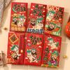 6pcs Thickened Lucky Red Pocket Blessing Money Envelope Red Pocket New Year Money Bag  Birthday Gift