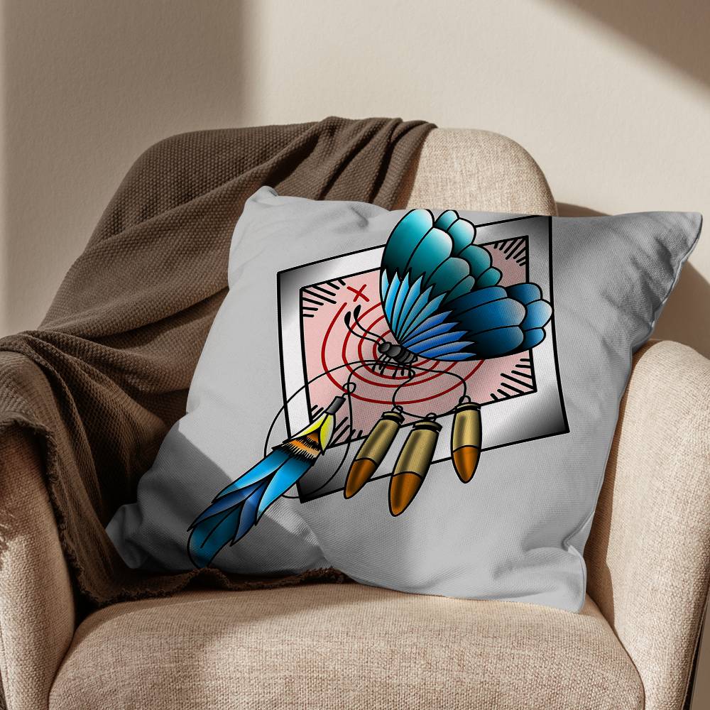 blue Butterfly Life is Strange Pillow Case Antidustmite Pillowcase Invisible zipper silky short plush Sofa cushion cover