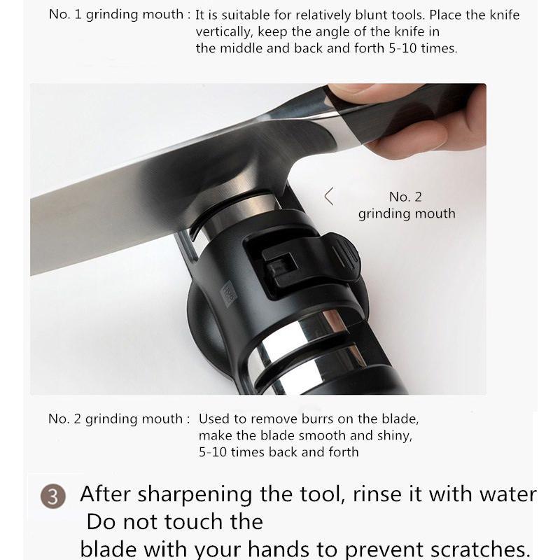 Xiaomi Youpin Huohou Sharpen Stone Brousky s dvojitým kotoučem Brousky na brusky K-nife Nástroj pro rychlé ostření Grindstone Kuchyňské nástroje