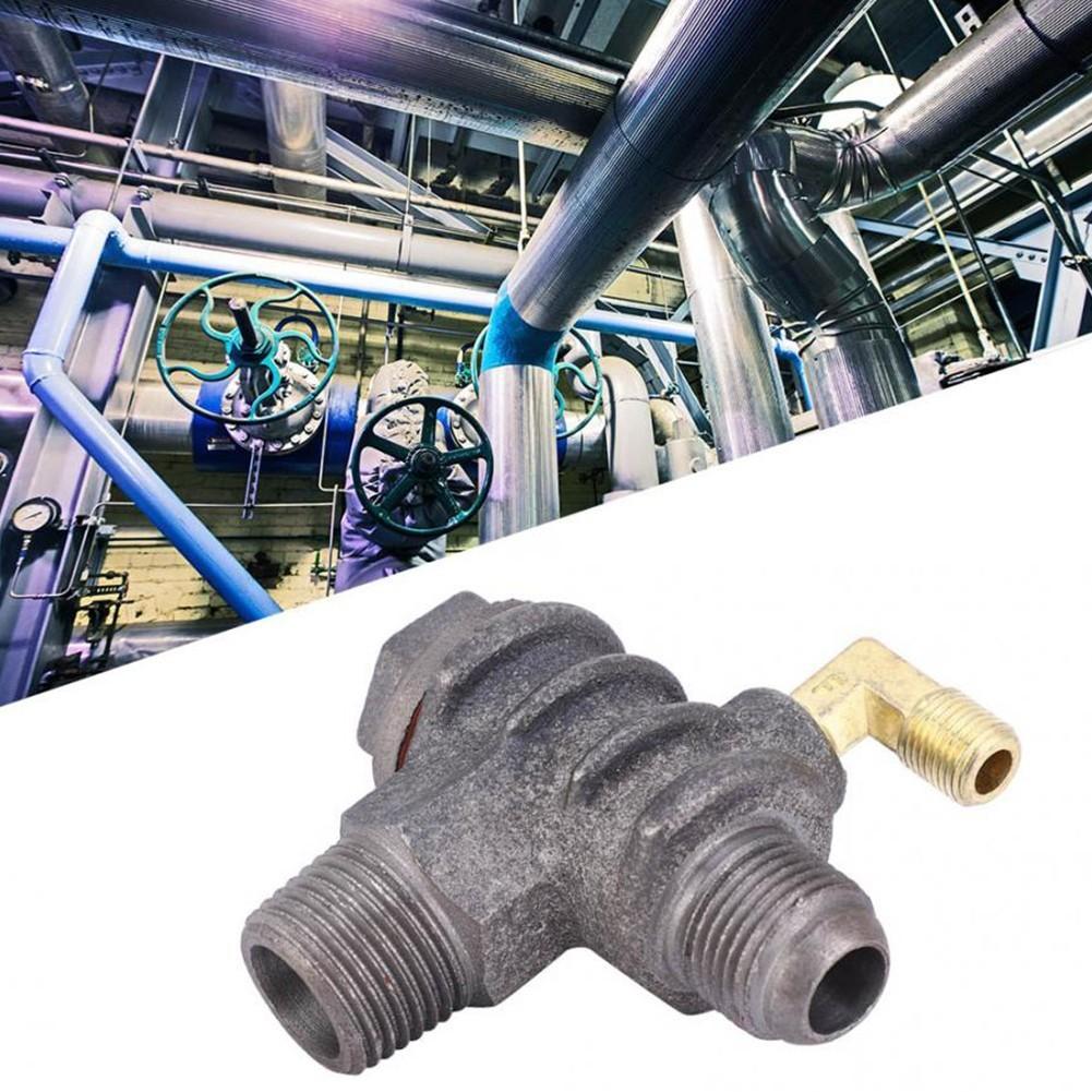 Male Thread 3-Way Air Compressor Cast Iron Piston Type 20*19*10mm 3-Port