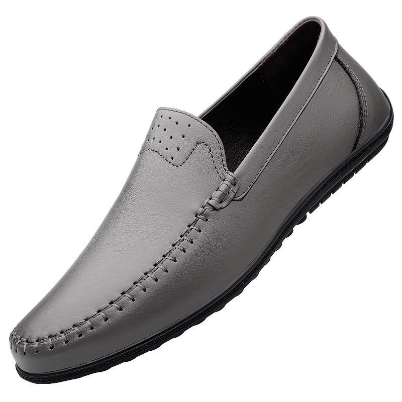 Men's Solid-Color Loafers Breathable And Comfortable Lazy Shoe Casual Driving Shoes Anti - Slip And Wear-Resistant Walking Shoes