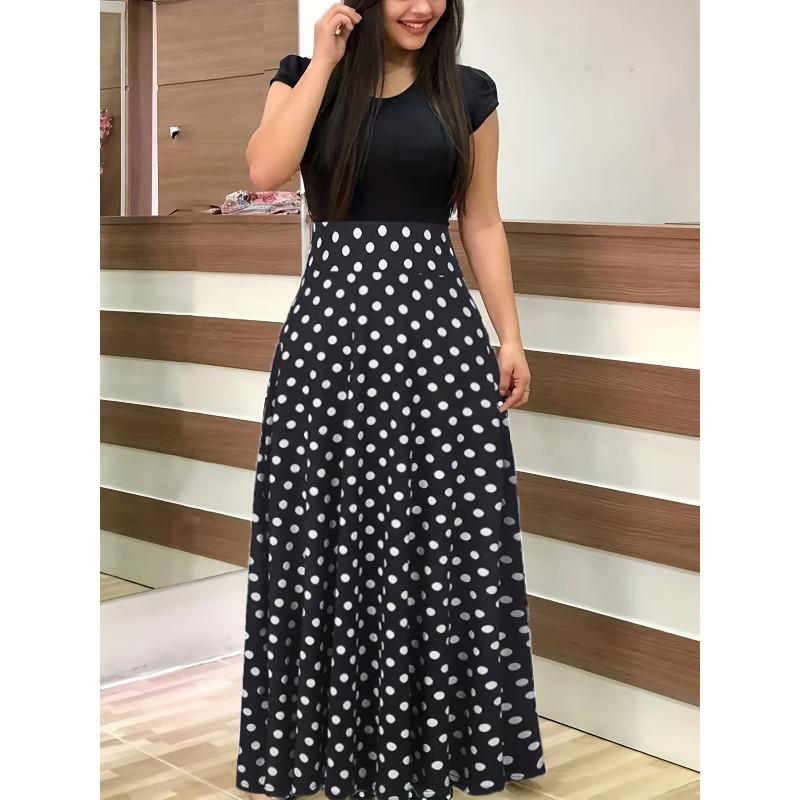 JPNTKY Fashion Summer Spring O-Neck Casual Dresses