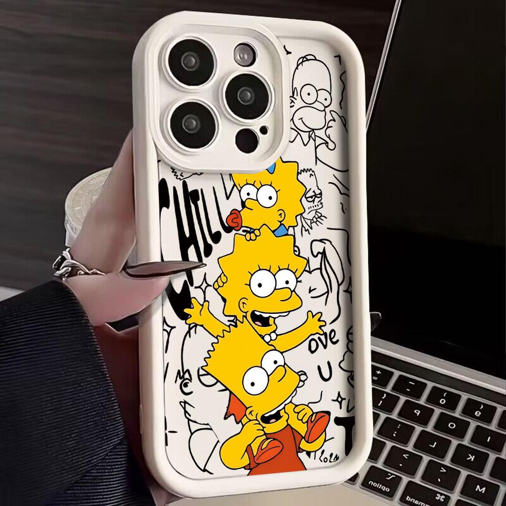 Süße The S-Simpsons Handyhülle für iPhone 17 16e 16 15 14 13 12 11 Air Pro Max Mini XR XS X 7 8 6 6s Plus Weiche TPU Rückseite