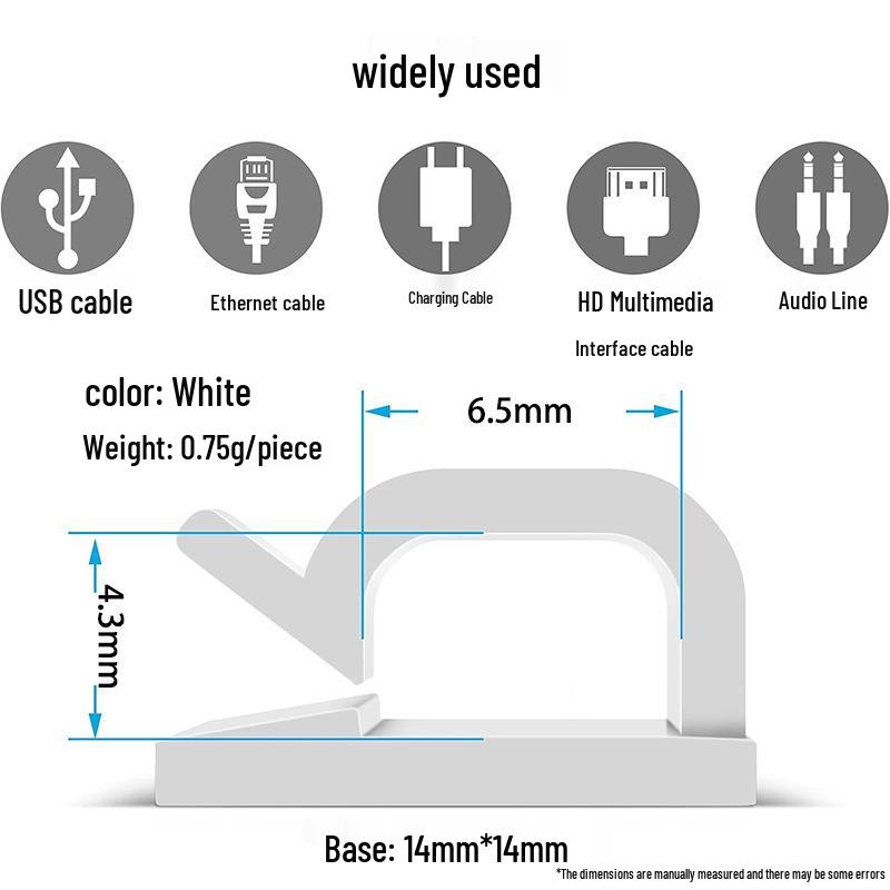Klebbare Kabelclips für das Kabelmanagement - Starker Halt für Schreibtische & Wände
