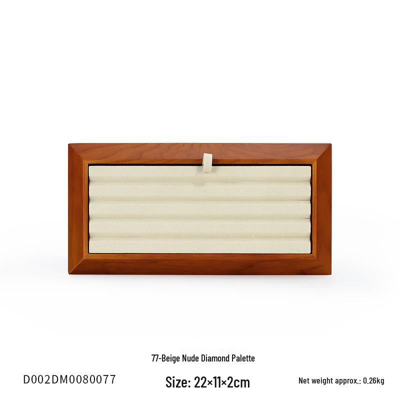 Ya Yu Holz Edelstein Präsentations- und Aufbewahrungstablett für Schmuck und Perlen