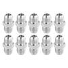 10pack Precisions Engineered Stainless Steel Pipes Adapters With Protective Cap For Thread Preservations