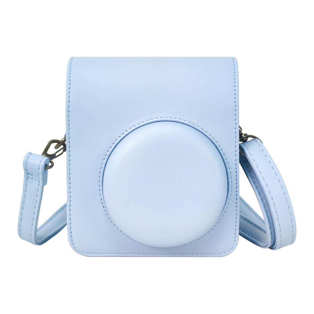 WDMART Camera Case for Fujifilm Instax Mini Shockproof Protective Cover with Adjustable and Detachable Shoulder Metal Snap Slim Solid Color for Daily
