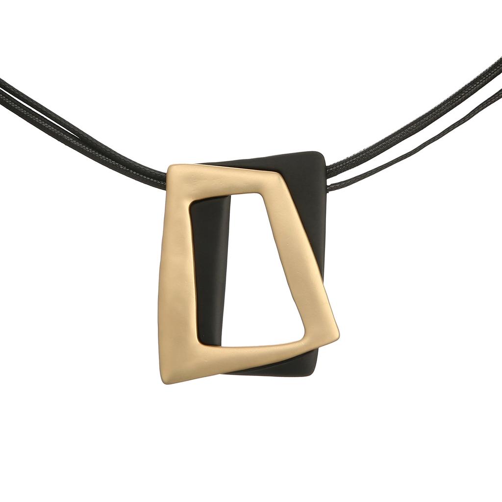 Accessories Necklace Fashion Fashion Geometric Two-Color Long Women'S Metal Sweater Chain
