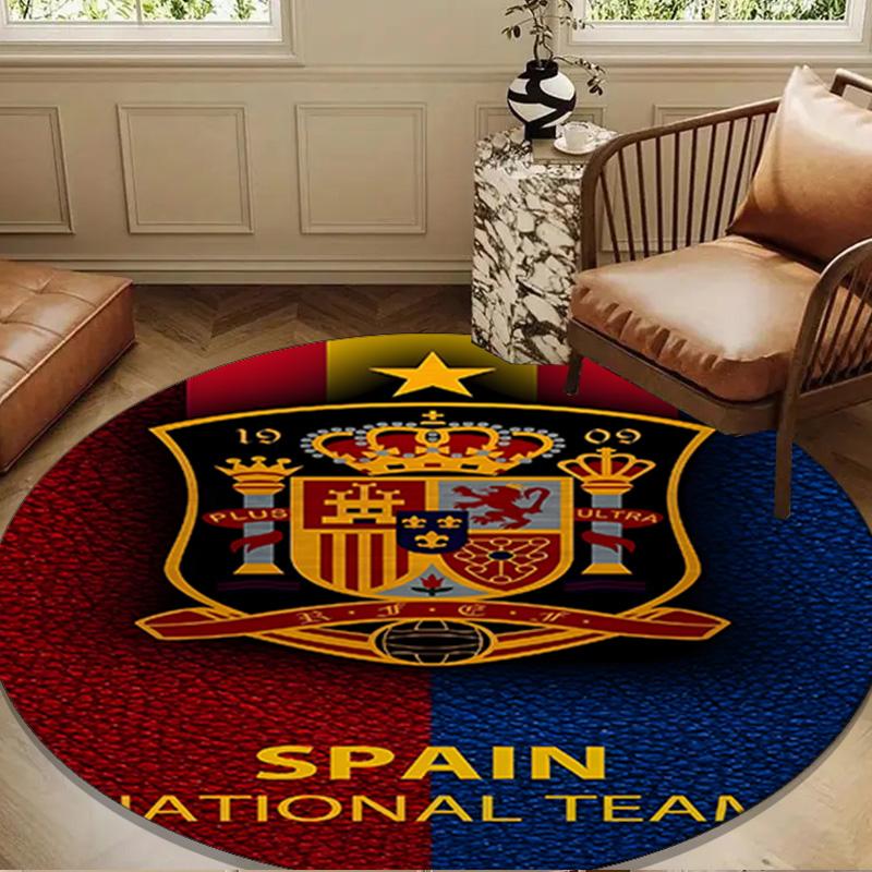 Spain National Football Team Round mat, Anti-slip Circle Carpet Chair rug For livingroom,Bedroom, doormat home decor Gift Christmas Gifts