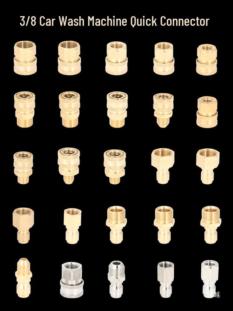 High-Pressure Copper Quick-Connect Water Hose Adapter for Car Washers