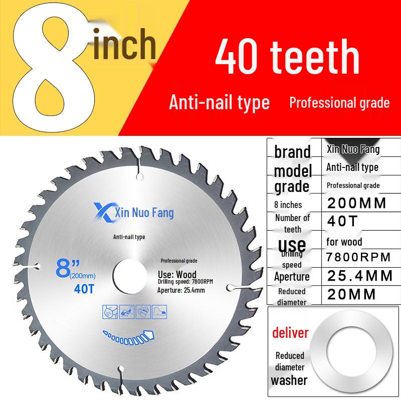 High-Speed Steel & Tungsten Circular Saw Blade for Wood & Aluminum, 4-10 Inch, Fits Hand Angle Grinders